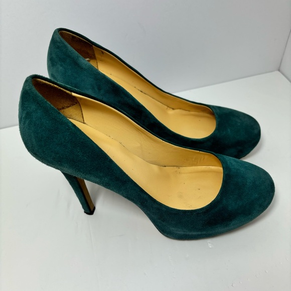 Kate Spade High Heels, Pumps, Shoes Turquoise Suede US Size 7.5 - Picture 12 of 13
